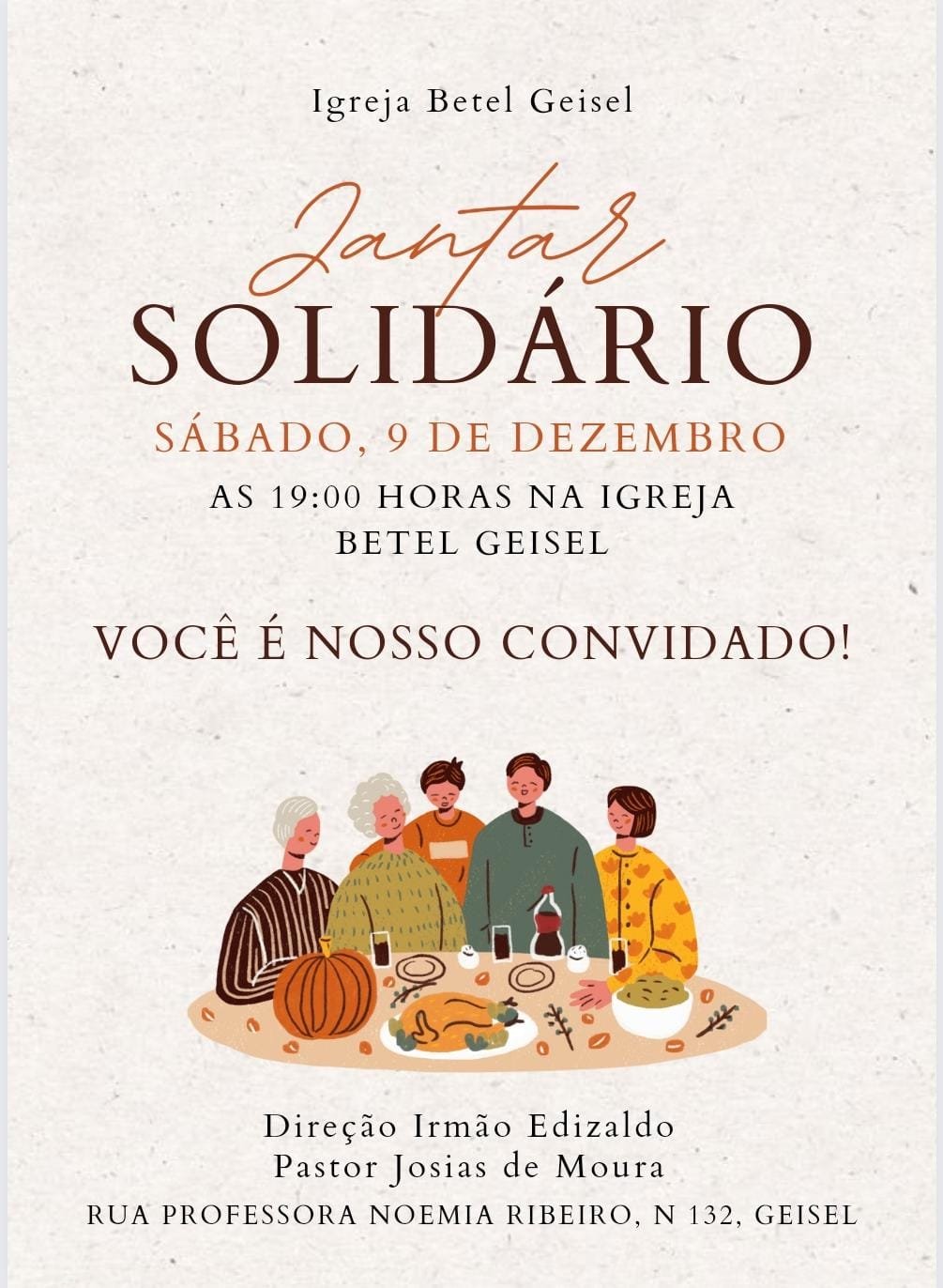 A Celebração da Generosidade: Jantar Solidário da Igreja Betel Geisel