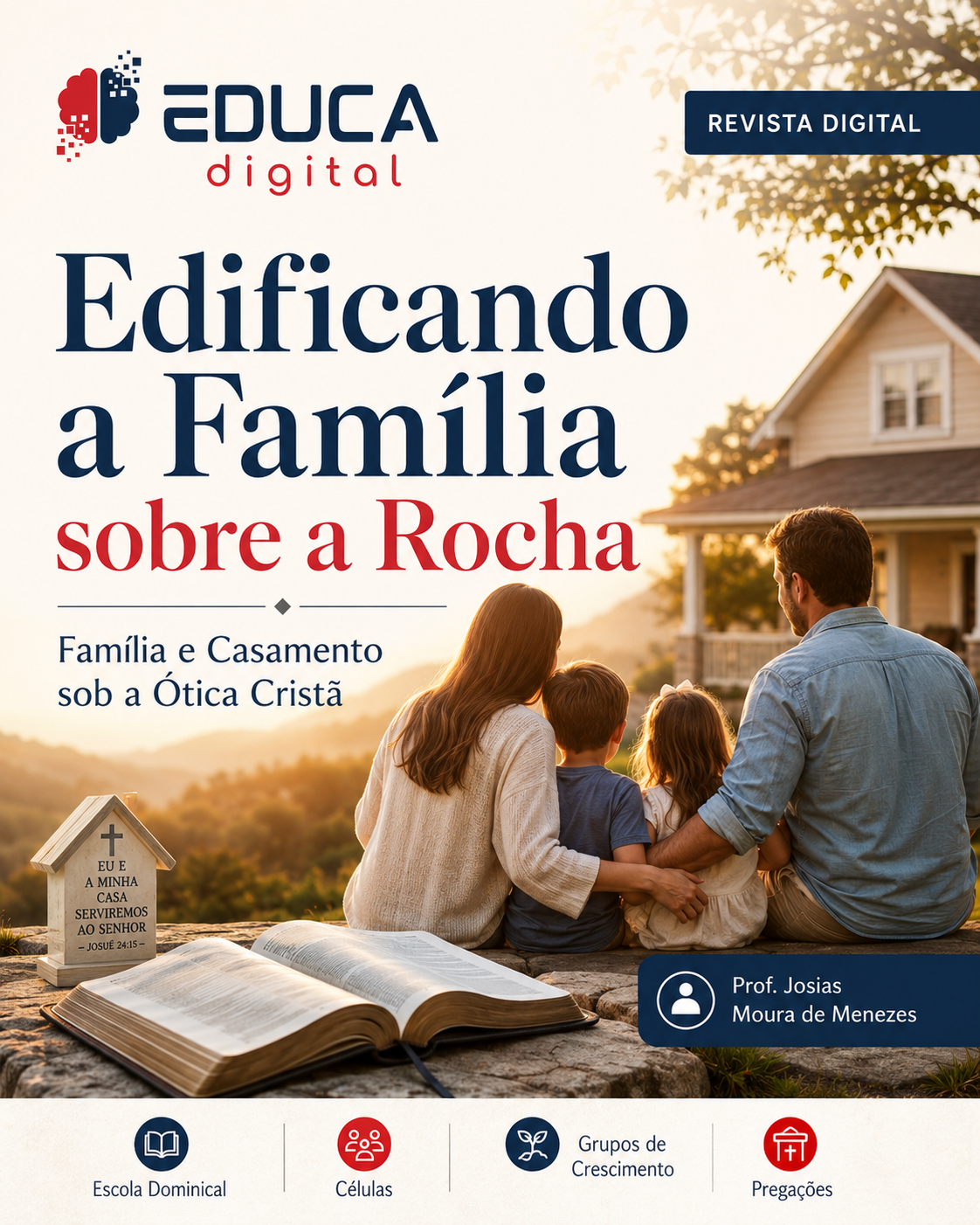 Capa da Revista Edificando a Família sobre a Rocha — Prof. Josias Moura